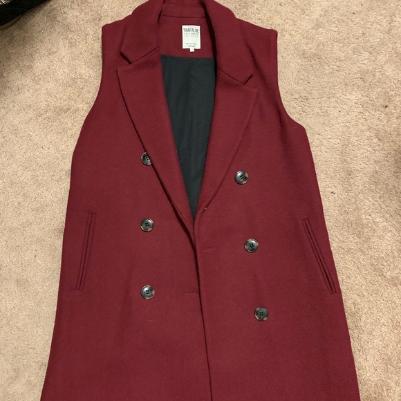 Zara Jackets & Blazers - Zara burgundy vest. Size small